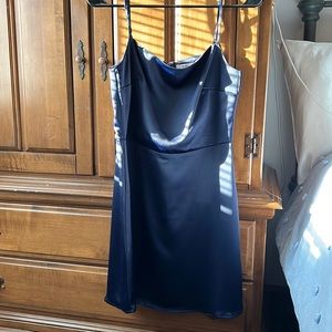 Blue short satin